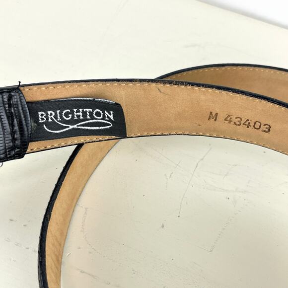 Brighton Museum Collection Roman Warrior Black Leather Belt Size M - Picture 3 of 5